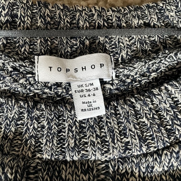 NWOT Topshop Cropped Chunky Oversized Sweater in Grey S/M - Picture 3 of 3